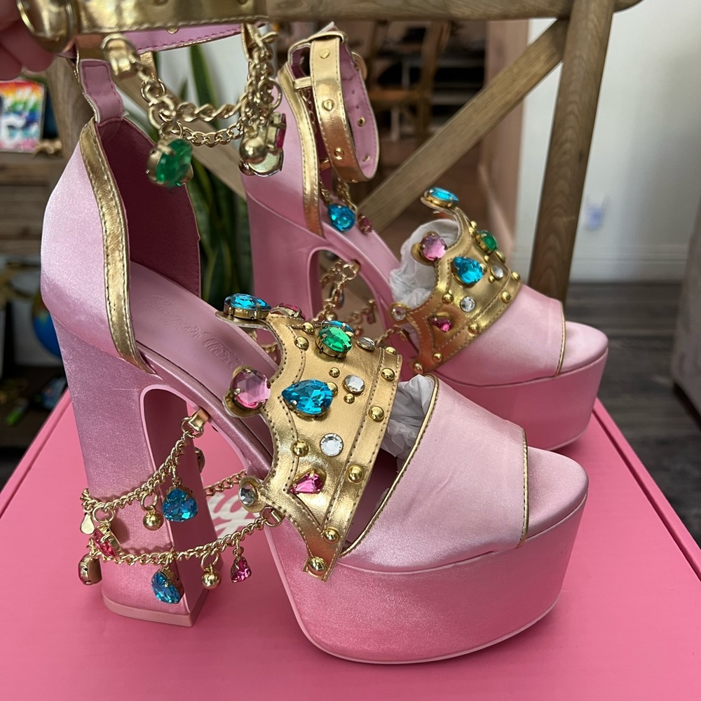 Dolls kill crowned charmer platform heels
